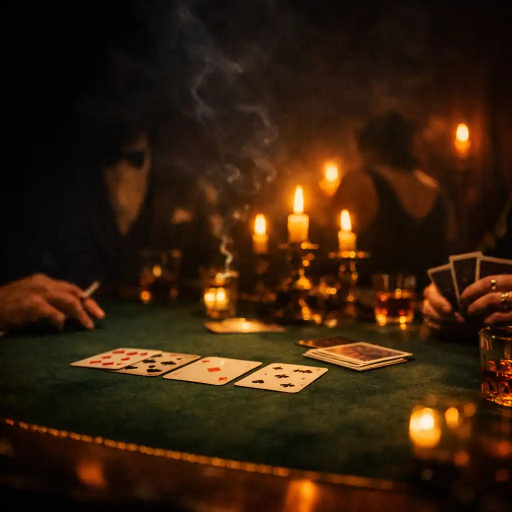 Gyertyafényes asztal a lounge-ban